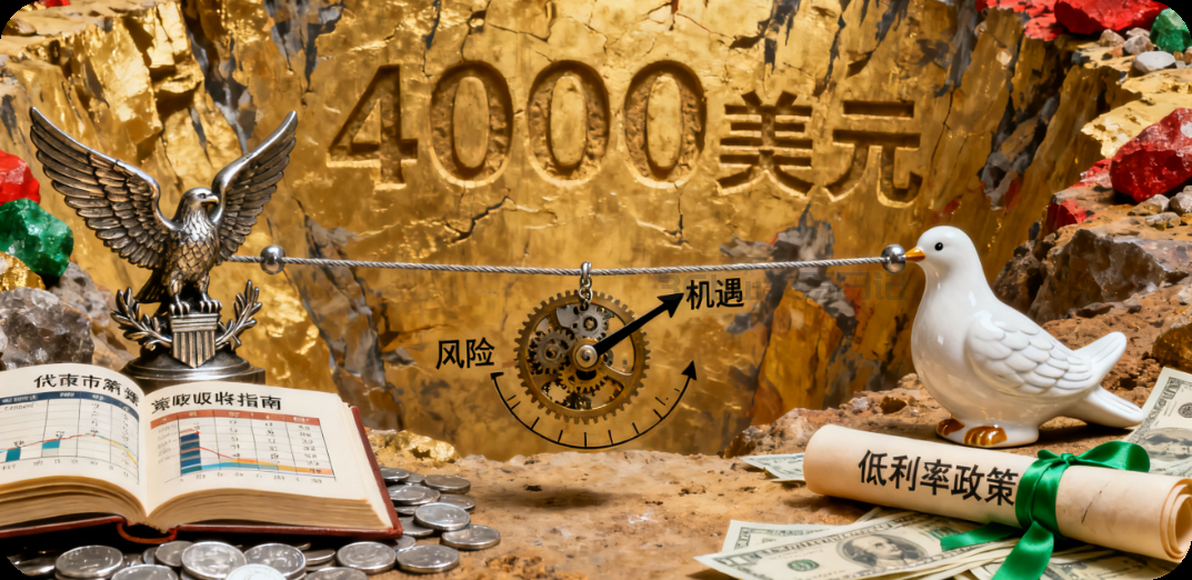 一句话交易日记：美联储内部分歧公开化，市场在“鸽派希望”与“鹰派现实”的钢丝上摇摆，黄金4000美元的攻防战只是这场预期博弈的表象。