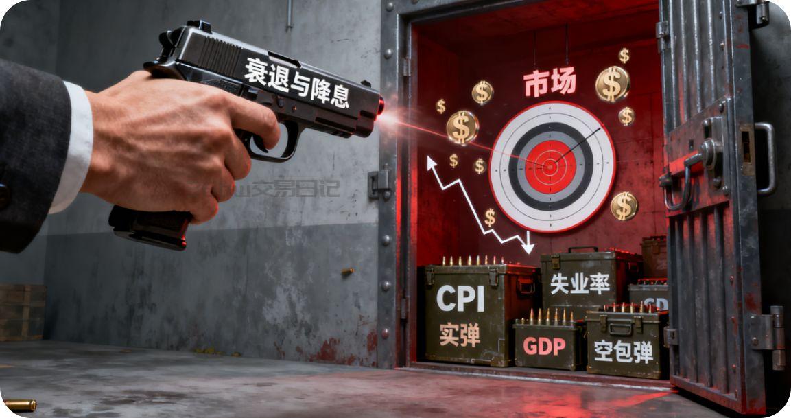 一句话交易日记：市场已扣动交易“衰退与降息”的扳机，现在唯一的问题是，弹药库（官方数据）里装的是实弹还是空包弹。