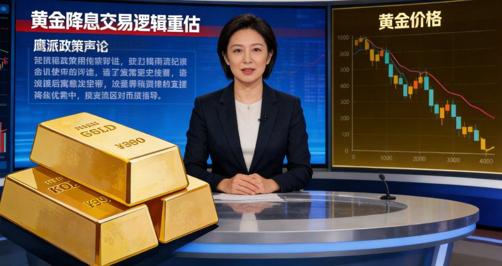 一句话交易日记：数据真空遭遇鹰派突袭，黄金的“降息交易”逻辑面临重估。